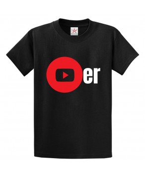 Youtuber Classic Unisex Kids and Adults T-Shirt for Youtubers